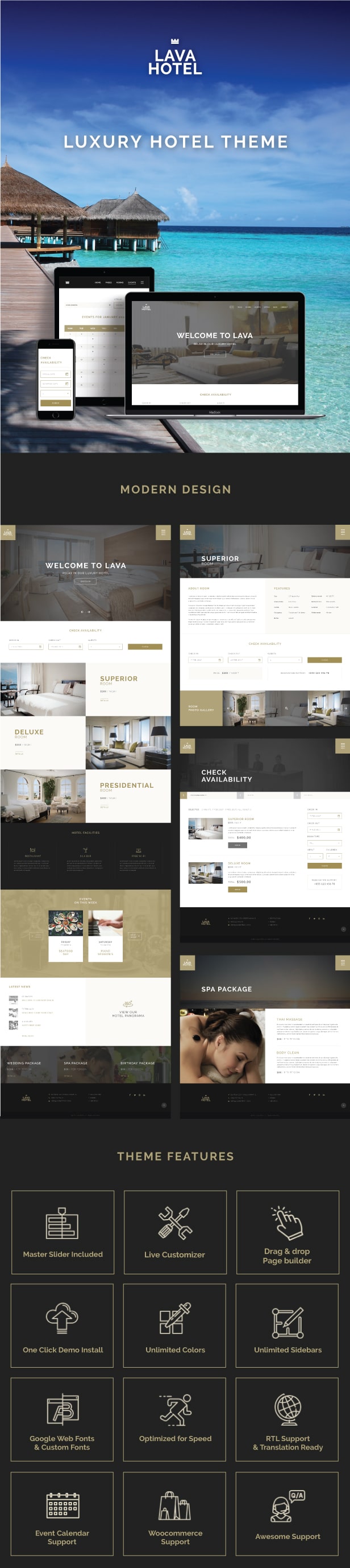 Lava - Luxury Hotel WordPress Theme - 3